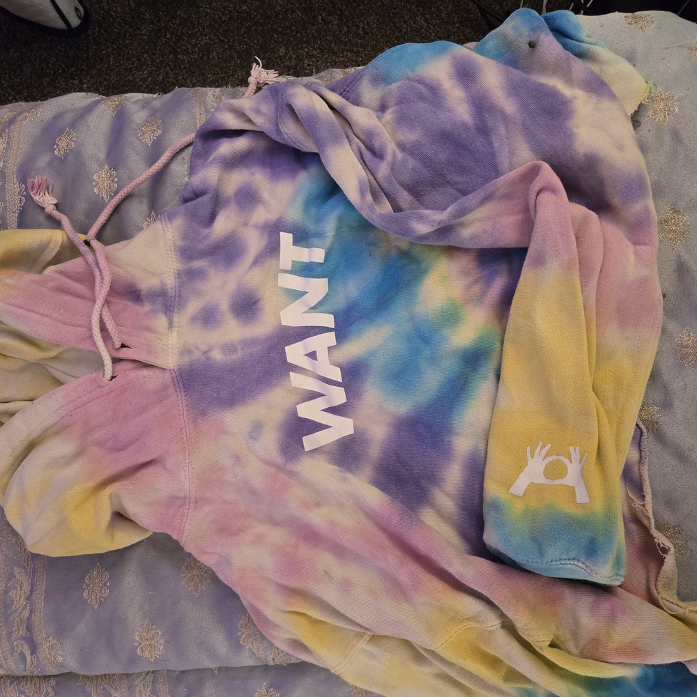 3oh!3 Tie-Dye "WANT" Hoodie